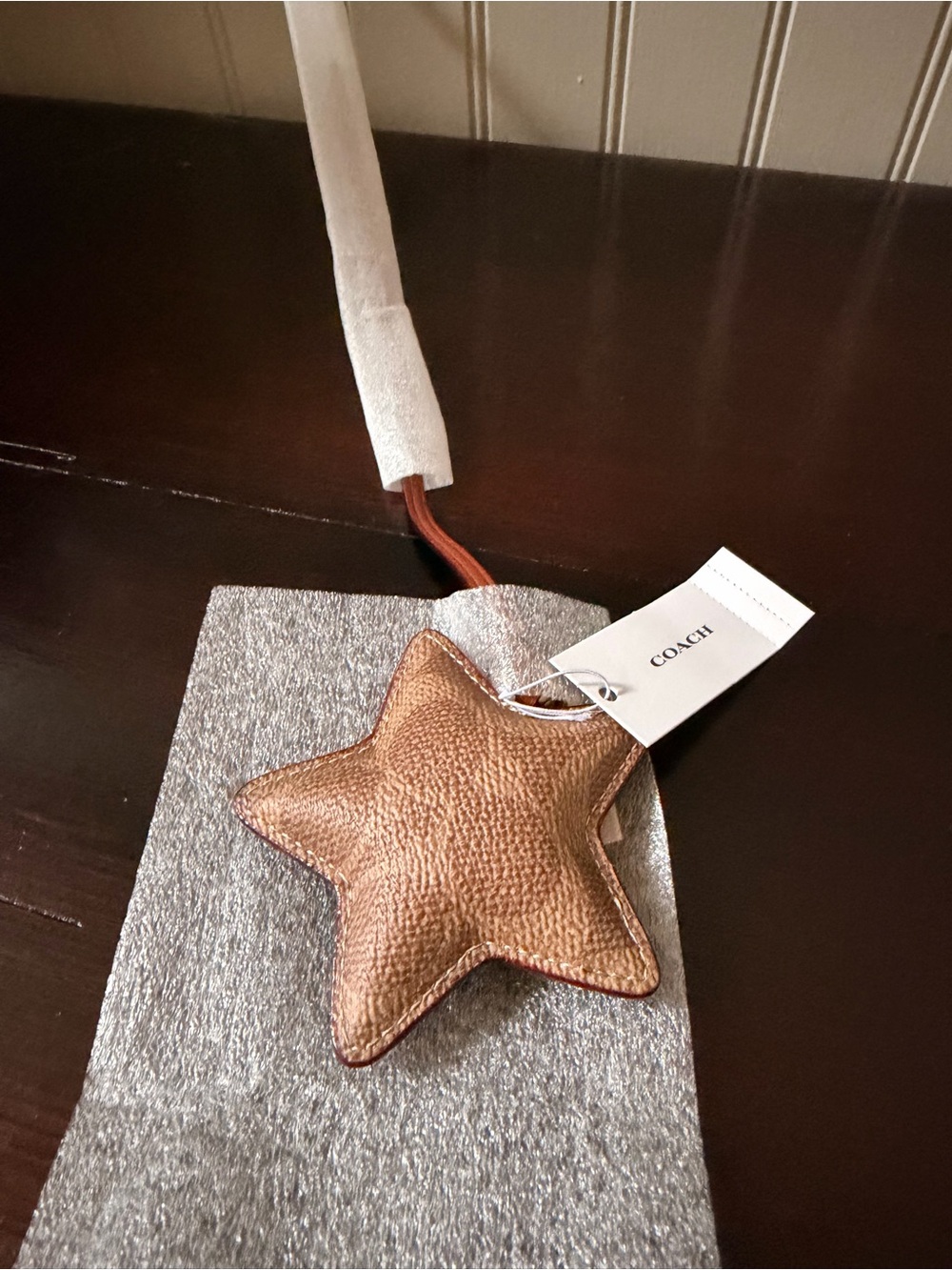 COACH Puffy Metallic Bronze Star Bag Charm